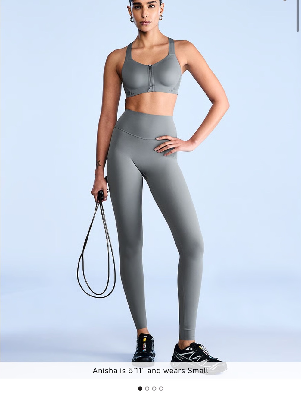 High-Waist Victoria’s Secret elevate sports medium dark steel/dark grey leggings